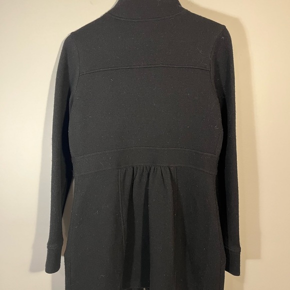 Akini Black Zippered Wool Blend Coat Size Large - Picture 4 of 10